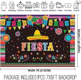 img 3 attached to 🎉 Vibrant Allenjoy 7x5ft Mexican Fiesta Backdrop: Perfect for Photography, Birthdays, and Festivals!