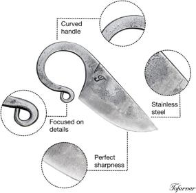 img 2 attached to 🔪 Оригинальный подарок Toferner: кельтский карманный нож -кованое лезвие, коллекция винтажного искусства.