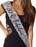 50 fabulous lace sash birthday women's accessories logo