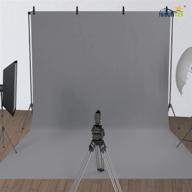 📸 issuntex 9x15 ft polyester background backdrop for photo studio, collapsible high density screen ideal for video photography and television - gray logo