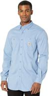 🔥 carhartt flame resistant cotton hybrid men's shirts: ultimate safety with style logo