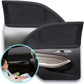 img 4 attached to Premium 2-Pack Car Window Shade: Universal Mesh Sun Protection for Child, Kid, and Pet - Elasticized & Breathable Design for Side Windows