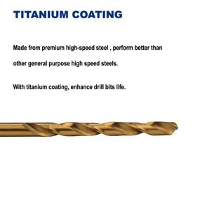 img 1 attached to 64 Inch Titanium Nitride Coated Plastic Cutting Tools in Industrial Drill Bits