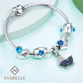 img 3 attached to 💎 EVABELLE Sterling Signature Sparkling Bracelet for Girls' Jewelry