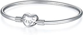 img 4 attached to 💎 EVABELLE Sterling Signature Sparkling Bracelet for Girls' Jewelry