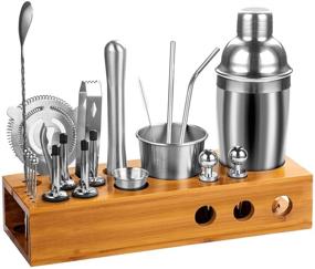 img 4 attached to 🍹 Stusgo 22-Piece Cocktail Making Set with Bamboo Stand - Home Bartender Mixing Kit, 24 oz Bar Tools - Professional Drinkware Tools for Christmas