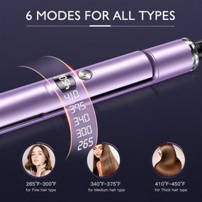 img 2 attached to 🔥 Bestope 2 in 1 Hair Straightener and Curler: Tourmaline Ceramic Iron with Adjustable Temperature, Detachable Power Cord - Ultimate Hair Styling Tool (1 count)