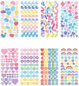 img 4 attached to 🎨 DENALY Hyun Chae Alphabet Decorative Sticker Set - 8-Pack