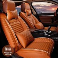 custom car seat cover for mercedes-benz cl cla clk cls ml gl gla glc gle glk gls sl 5-seat car seat cushion cover full set needlework pu leather luxury set (cayenne) logo
