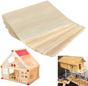 img 4 attached to LinaLife 20pcs Balsa Wood Sheets for Crafts and DIY Projects