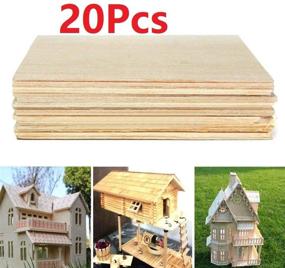 img 3 attached to LinaLife 20pcs Balsa Wood Sheets for Crafts and DIY Projects