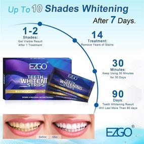 img 3 attached to 🦷 EZGO Teeth Whitening Strips - 28 Non-Sensitive White Strips Teeth Whitening Kit, 14 Sets Fast-Result Tooth Whitener to Remove Stains from Smoking, Coffee, Wine - Gentle and Safe
