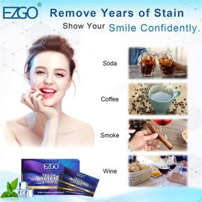 img 1 attached to 🦷 EZGO Teeth Whitening Strips - 28 Non-Sensitive White Strips Teeth Whitening Kit, 14 Sets Fast-Result Tooth Whitener to Remove Stains from Smoking, Coffee, Wine - Gentle and Safe
