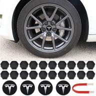 junhom wheel hub caps kit for tesla model 3 logo