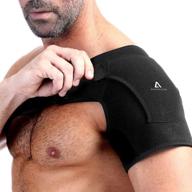 🏥 anoopsyche adjustable shoulder brace with neoprene rotator cuff support - hot/cold pad compatible for dislocated ac joint, frozen shoulder, sprain, soreness, tendinitis - right and left logo