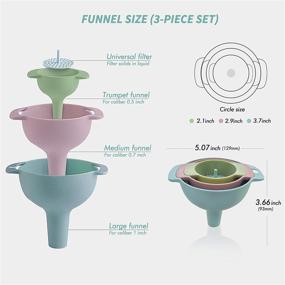 img 2 attached to PRETTYFINE Funnels Detachable Strainer Transferring