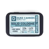 🪄 duke cannon solid cologne special issue - light musk + neroli, pleasant fragrance for men, 1.5 oz" logo