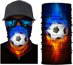 img 2 attached to Versatile Outdoor Neck Gaiter: UV Protection Bandana Balaclava Headwear Headwrap Face Mask for Men and Women - 12 Stylish Ways to Wear