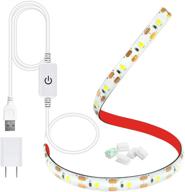 🧵 gipoyent led light strip: touch dimmer, usb power adapter, 18 cold white lights - perfect for sewing machines (1 pack) logo