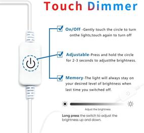 img 2 attached to 🧵 Gipoyent LED Light Strip: Touch Dimmer, USB Power Adapter, 18 Cold White Lights - Perfect for Sewing Machines (1 Pack)