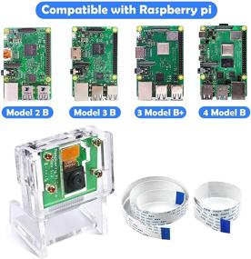 img 3 attached to 📷 Модуль камеры GIKIT 5MP OV5647 с сенсором 1080p и акриловым корпусом для Raspberry Pi Model A B B+, Pi 2, 3, 3 B+, Pi 4, Pi Zero/Zero W.