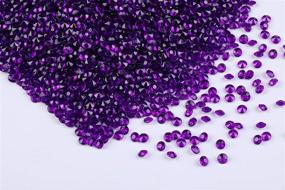 img 4 attached to 💜 Pack of 10000 Gintoaria Wedding Table Scatter Confetti Crystals - Acrylic Diamond Vase Fillers 4.5 mm Rhinestones for Bridal Shower, Wedding Decorations - Dark Purple