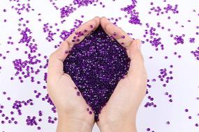 img 2 attached to 💜 Pack of 10000 Gintoaria Wedding Table Scatter Confetti Crystals - Acrylic Diamond Vase Fillers 4.5 mm Rhinestones for Bridal Shower, Wedding Decorations - Dark Purple