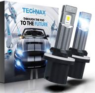 🔦 улучшение видимости: techmax 880 светодиод ксеноновый белый 6000k, 2800lm, 60w, лампа для тумановых фар, 893 890 899 - набор из 2 шт. логотип