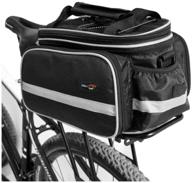 🚲 disconano waterproof multi-function excursion cycling bike rear trunk bag with rainproof cover - carrying luggage package rack panniers logo