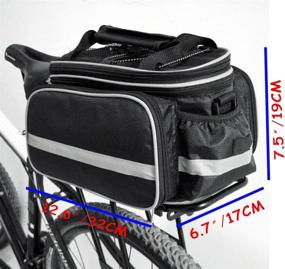 img 2 attached to 🚲 Disconano Waterproof Multi-Function Excursion Cycling Bike Rear Trunk Bag with Rainproof Cover - Carrying Luggage Package Rack Panniers