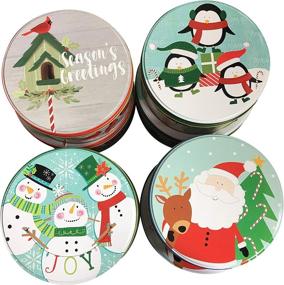 img 3 attached to Round Christmas Cookie Tins Nesting