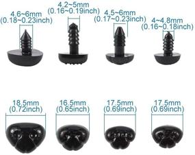 img 1 attached to 🔴 100 Sets of Craftdady Black Plastic Safety Noses with Washers for DIY Doll Toys, Puppet, and Plush Animal Making