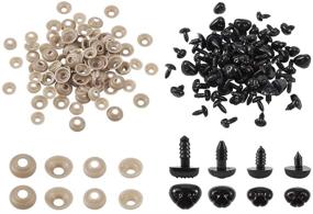 img 3 attached to 🔴 100 Sets of Craftdady Black Plastic Safety Noses with Washers for DIY Doll Toys, Puppet, and Plush Animal Making