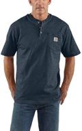 👕 carhartt workwear henley with pocket - men's clothing, size x large logo