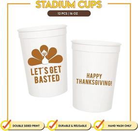 img 1 attached to Thanksgiving Party Cups Lets Basted