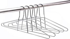 img 1 attached to 🔒 Ultra-Sturdy Anti-Theft Metal Coat Hangers: Quality Hangers (30) - Supports 200LB, Polished Chrome, Closed Loop Suit Hangers