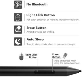 img 2 attached to ✏️ MoKo Stylus Pen Compatible with Surface - Precise 1024 Pressure Points, Tilt Sensitivity, Long Battery Life - Black