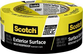 img 4 attached to Scotch Exterior Painter's Tape for Surfaces, 1.88in x 45yds, 2097, Single Roll