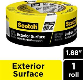 img 3 attached to Scotch Exterior Painter's Tape for Surfaces, 1.88in x 45yds, 2097, Single Roll