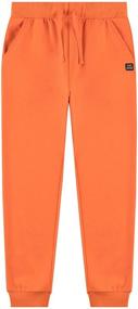 img 4 attached to Sleek and sporty: SPACE VENTURE Brushed Sweatpants for Active Girls' Athletics