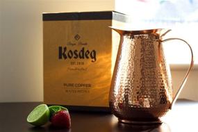 img 2 attached to 💧 Kosdeg Copper Pitcher 68 Oz - Boost Health Now: Hydrate, Reduce Sugar & Experience the Pure Copper Benefits!