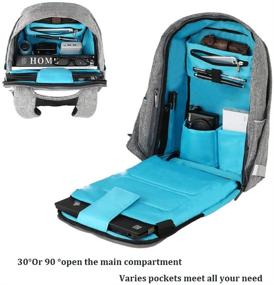 img 2 attached to Oscaurt Laptop Travel Backpack with USB Charging Port - Anti-theft Daypack for 15.6 Inch Laptop, Ideal for Business, College, and School - Suitable for Men and Women