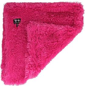 img 2 attached to 🐾 Bessie and Barnie Lollipop Luxury Shag Ultra Plush Faux Fur Pet Blanket: Super Soft Reversible Comfort for Dogs, Cats, and Puppies of All Sizes