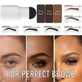 img 3 attached to 🌟 Elevate your Eyebrow Game with the Eyebrow Stamp Stencil Kit: 12 Reusable Stencils in Dark Brown