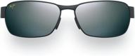 🕶️ стильные прямоугольные солнцезащитные очки maui jim black coral логотип