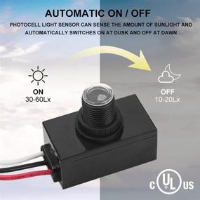 img 3 attached to 🌞 Enhance Outdoor Lighting Efficiency with HGG Outdoor Photocell Light Sensor - Dusk to Dawn Auto On/Off Sensor for Lighting Fixtures