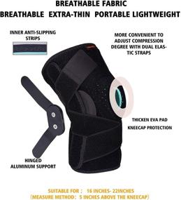 img 1 attached to Adjustable Open Patella Hinged Knee Brace with Straps and Side Stabilizers - Compression Support for Protection and Pain Relief - Ideal for Trauma, ACL, LCL, MCL Tears, Arthritis, Tendon Injuries