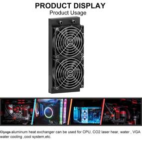 img 1 attached to 💦 Clyxgs 240mm PC CPU Computer Water Cooling Radiator with Fan - Aluminum Heat Exchanger for Efficient Heat Dissipation - DC12V Cooling System