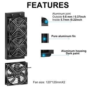 img 3 attached to 💦 Clyxgs 240mm PC CPU Computer Water Cooling Radiator with Fan - Aluminum Heat Exchanger for Efficient Heat Dissipation - DC12V Cooling System