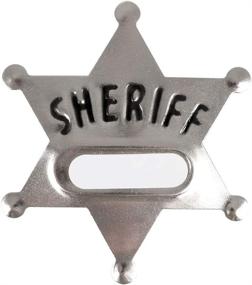 img 2 attached to Metal Sheriff Badges - Pack of 24 Silver Star Name Badges for Personalized Western Cowboy Dress Up Deputy's Badge Toys - Perfect for Kids Birthday Parties, Favors & More